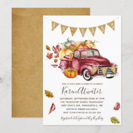 Oh Boy Little Pumpkin Fall Baby Shower-inbjudan Inbjudningar