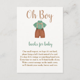 Oh Boy Little Turkey Bokar Baby Shower Tilläggskort