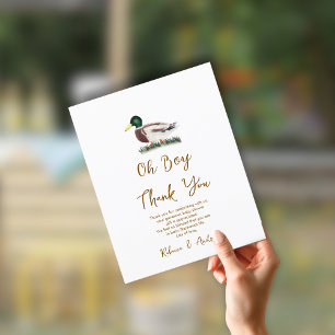 Oh Boy Mallard Anka Baby Shower Tack