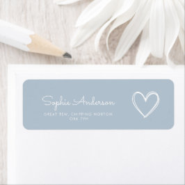 Oh Boy Minimalist Baby Shower Returadress Etikett