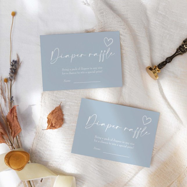 Oh Boy Minimalist Modern Baby Shower Diaper Raffle Tilläggskort (Skapare uppladdad)