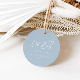 Oh Boy Modern Baby Shower Gåvor Etiketter