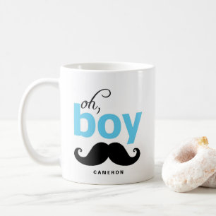 Oh Boy Mustache PERSONLIG PÅSTÅENDE MUGG