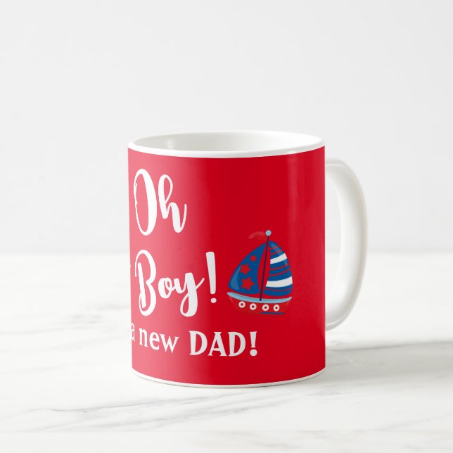 Oh Boy Nautical New DAD kaffe mugg (Framsida höger)