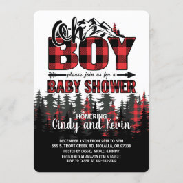 Oh Boy Play Lumberjack Baby Shower-inbjudan Inbjudningar
