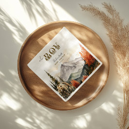 Oh Boy Rustic Autumn Woodland Bear Baby Shower Pappersservett