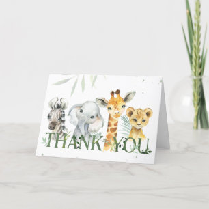 Oh Boy Safari Baby Shower Tack Kort