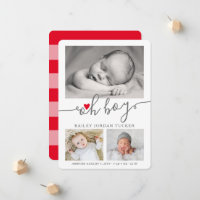 Oh Boy Script jul Red Heart Collage Photo