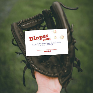 Oh Boy Slugger Baseboll Blöja Lotteri Baby Shower Tilläggskort