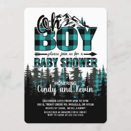 Oh Boy Teal Play Baby Shower-inbjudan Inbjudningar