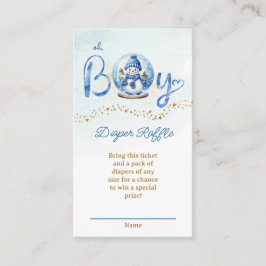 Oh Boy Theme Baby Shower Diaper Raffle Biljett Tilläggskort