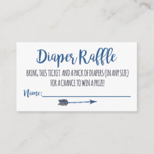 Oh Boy Tribal Diaper Raffle Biljett Tilläggskort