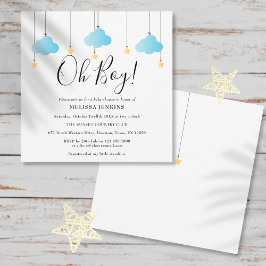 Oh Boy Twinkle Twinkle Baby Shower / Sprinkle Inbjudningar