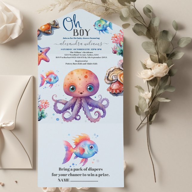 Oh Boy under Sea Baby Shower (Skapare uppladdad)