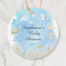 Oh Boy under Sea Baby Shower Favor Gift Märkre Gåvor Etiketter