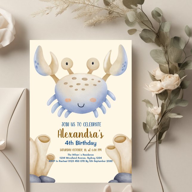 Oh Boy under Sea Birthday Inbjudningar (Skapare uppladdad)