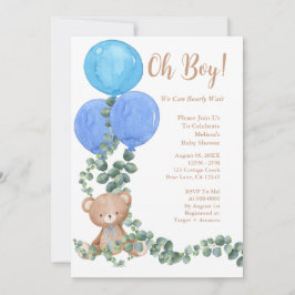 Oh Boy vi kan bota Baby Shower Inbjudningar