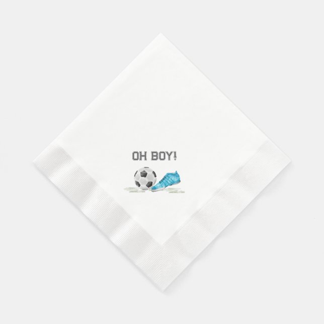 Oh Boy Watercolor All Star Soccer Baby Shower  Pappersservett (Hörn)