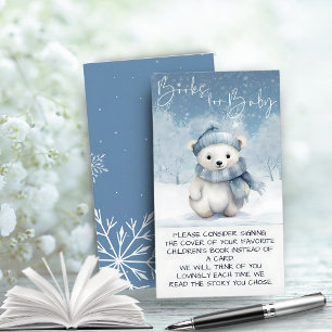 Oh Boy Winter  Woodland Baby Shower Bokar för Baby Tilläggskort