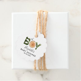 Oh Boy Woodland Baby Shower Tack Gåvor Etiketter
