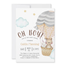 Oh Boy Woodland Nalle Baby Shower