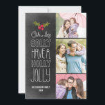 Oh By Golly Holiday Photo Card Julkort<br><div class="desc">Celebrate the season with this modern and stylish holiday card from Berry Berry Sweet. Visit WWW.BERRYBERRYSWEET.COM for more of our stylish holiday collections.</div>