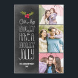 Oh By Golly Holiday Photo Card Julkort<br><div class="desc">Celebrate the season with this modern and stylish holiday card from Berry Berry Sweet. Visit WWW.BERRYBERRYSWEET.COM for more of our stylish holiday collections.</div>