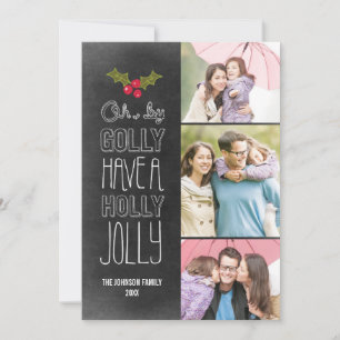 Oh By Golly Holiday Photo Card Julkort