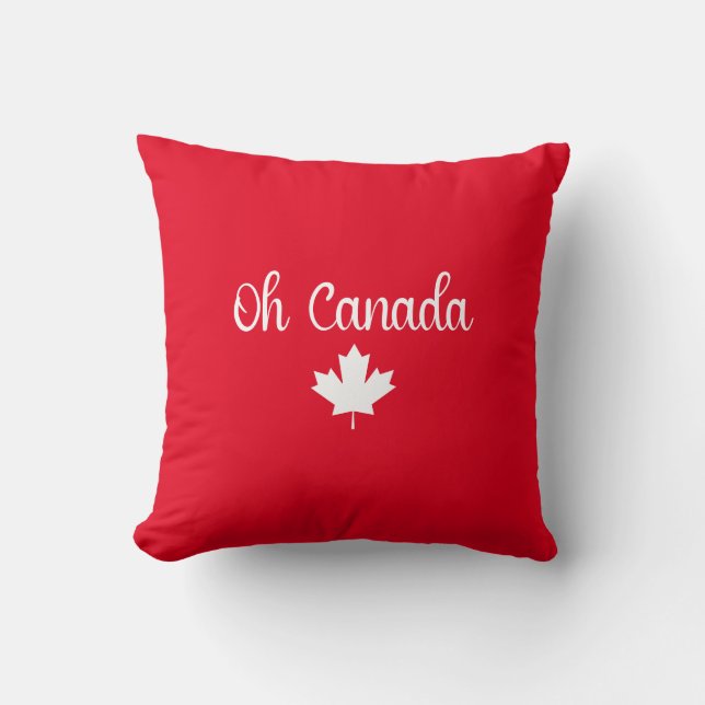 Oh Canada | Elegant Maple Löv Kudde (Framsida)
