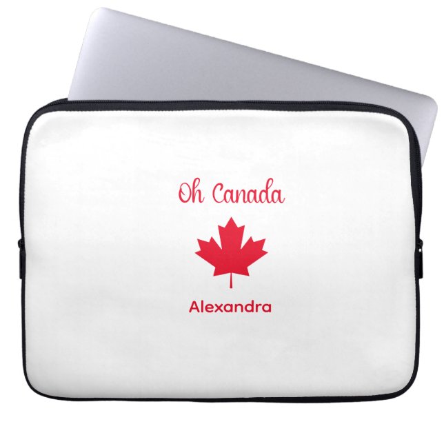 Oh Canada | Elegant Red Maple Löv Laptop Fodral (Framsidan)