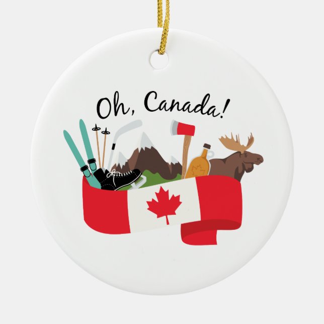 Oh Canada Julgransprydnad Keramik (Framsidan)