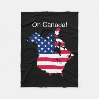 Oh Canada Lusny Trump Karta i USA 2 Fleecefilt