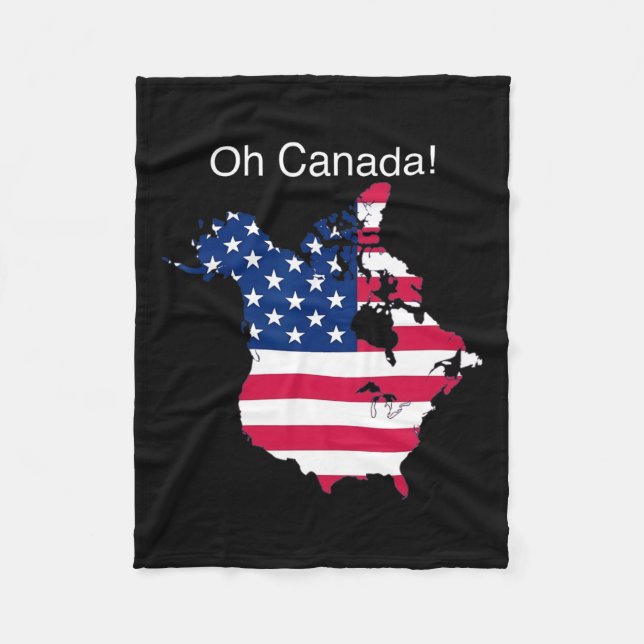 Oh Canada Lusny Trump Karta i USA 2 Fleecefilt (Framsidan)