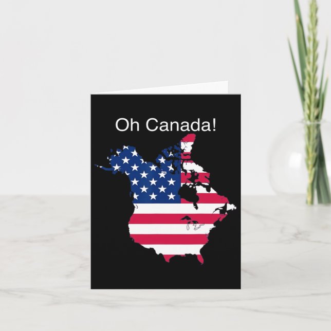 Oh Canada Lusny Trump Karta i USA 2 Kort (Framsida)
