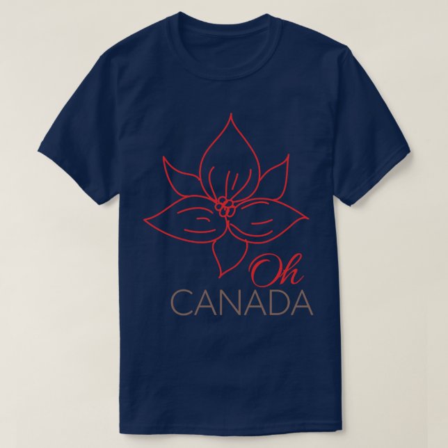 Oh Canada Trillium T Shirt (Design framsida)