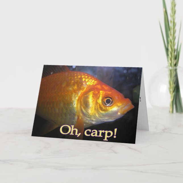 Oh carp! Försenad födelsedag Kort (Framsida)