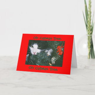 Oh Catmas trädkort Helgkort