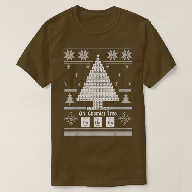 Oh Chemist Träd Chemistree Chemistry Science Chris T Shirt (Design framsida)