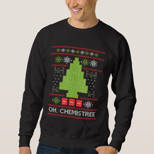 Oh Chemist Träd Chemistree Funny Science Chemistry Lång Ärmad Tröja (Framsida)