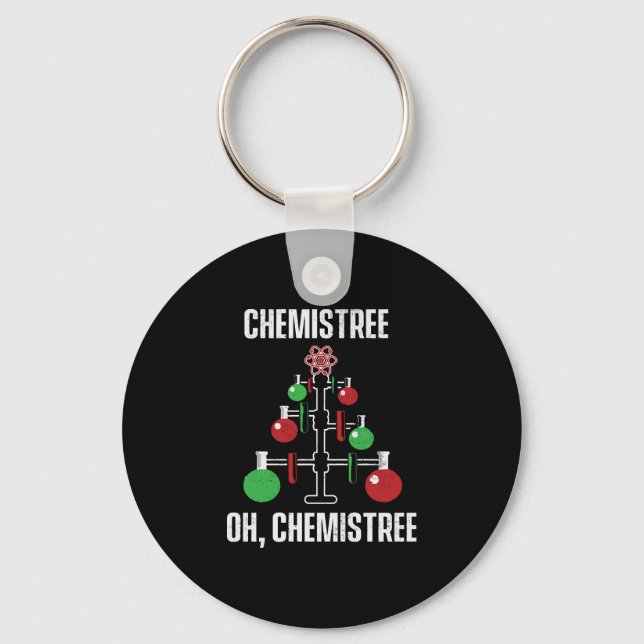 Oh Chemist Träd Chemistree Pun Science Nyckelring (Framsida)