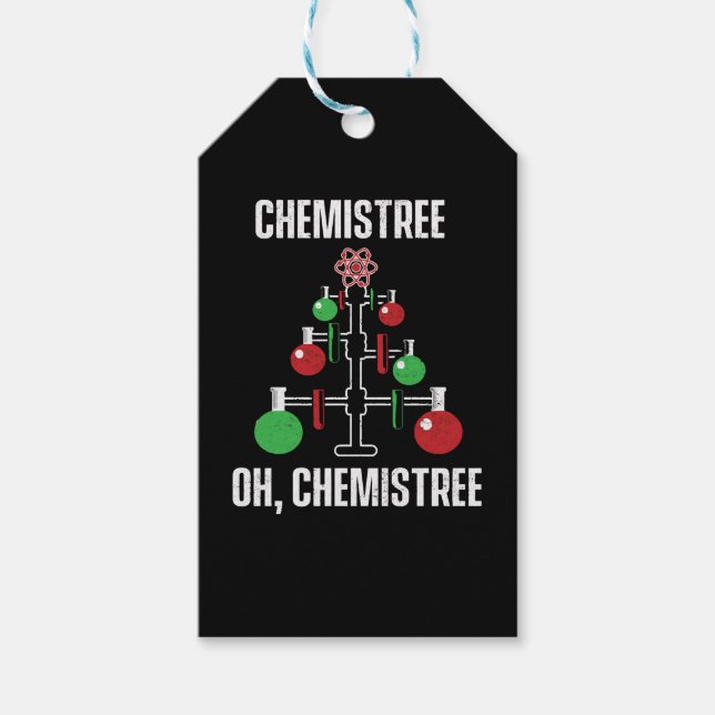 Oh Chemist Träd Chemistree Pun Science Presentetikett (Framsidan)