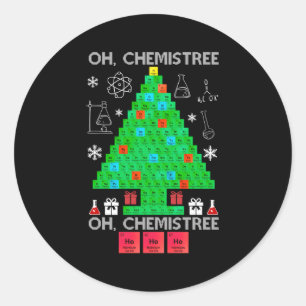Oh Chemist Träd Chemistree Science Chemistry Runt Klistermärke