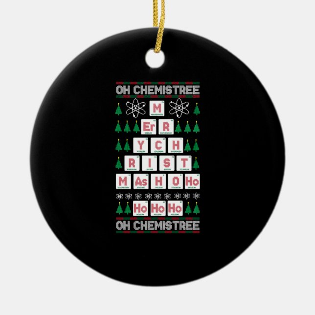 oh chemistree Chemist Science jul Julgransprydnad Keramik (Framsidan)