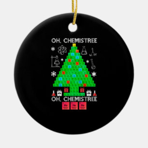 Oh Chemistree Chemist Träd Funny Science jul Julgransprydnad Keramik