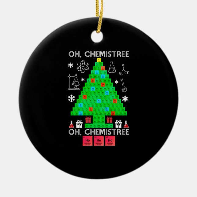 Oh Chemistree Chemist Träd Funny Science jul Julgransprydnad Keramik (Framsidan)
