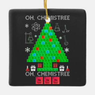 Oh Chemistree Chemist Träd Funny Science jul Julgransprydnad Keramik