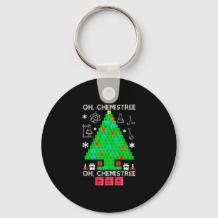 Oh Chemistree Chemist Träd Funny Science jul Nyckelring