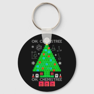 Oh Chemistree Chemist Träd Funny Science jul Nyckelring