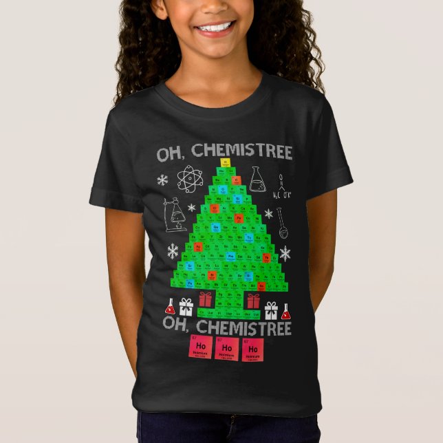 Oh Chemistree Chemist Träd Funny Science jul T Shirt (Framsida)