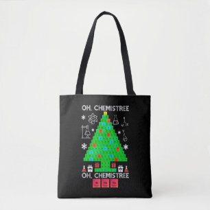 Oh Chemistree Chemist Träd Funny Science jul Tygkasse